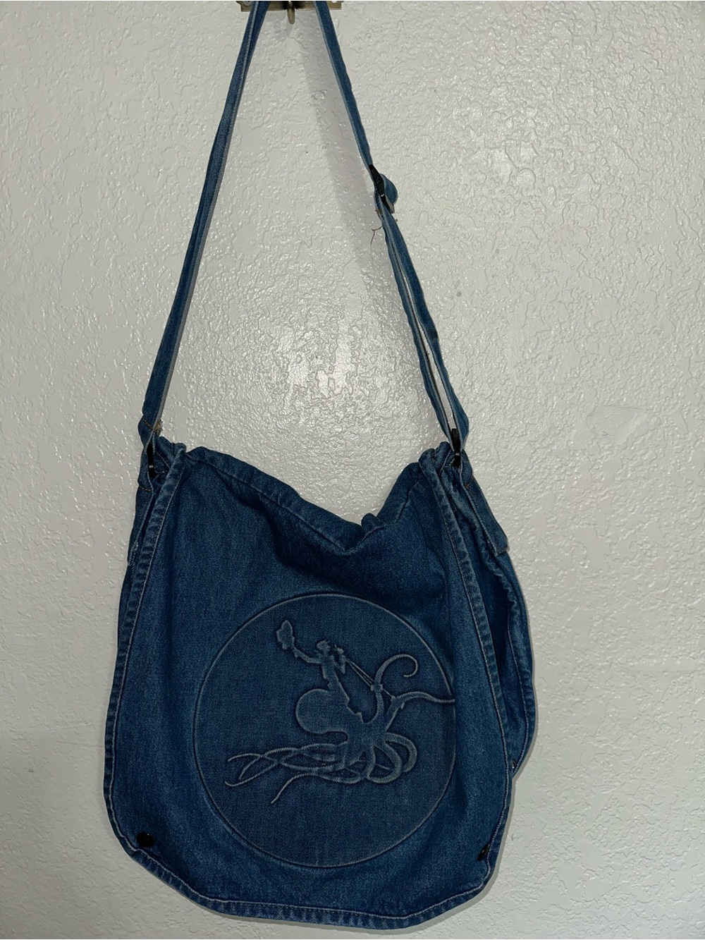 Denim Messenger Bag